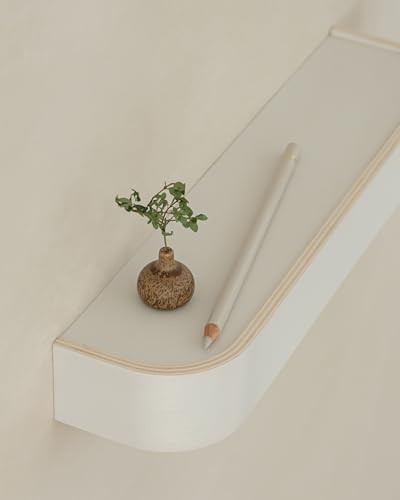 Kazai. Key Holder 'Toke' | Minimalist Key Hook Design from Berlin | Modern Key Holder Wall Mount with Wooden Shelf | Key Rack for Wall as Entryway Organizer | White - Image 3