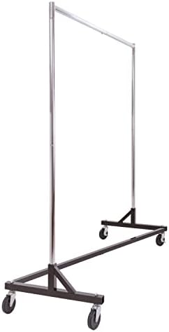 Econoco Commercial Rolling Z-Rack with Zippered Protective Garment Cover - Image 4