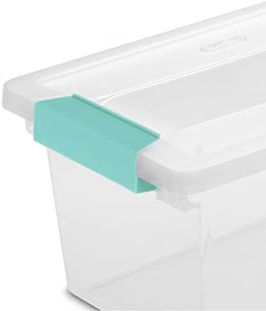 Sterilite Miniature Clip Storage Box w/ Latch Lid, 6 Pack, & Medium Clip Storage Box w/ Latch Lid, 4 Pack for Home, Office, and Workspace Organization - Image 5