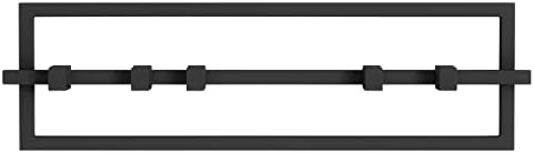 Umbra Cubiko Wall Hooks, Adjustable Steel Coat Rack, 5 Hook, Black by Umbra