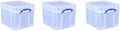 Really Useful Box 35 Liter Plastic Stackable Storage Container with XL Snap Lid & Built-in Clip Lock Handles for Home or Office Organization, 3 Pack by ReallyUsefulBox