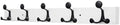 SKOLOO 30-Inch White Wood Coat Rack Wall Mount with 5 Triple Hooks - Ideal for Family Entrances, Classrooms, and Pet Supplies Storage - Perfect Coat Hooks for Wall by SKOLOO