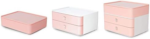 Han 1110-86 Allison SMART-Organizer, Functional, Stackable Utensil Box with Interior Tray and lid, Flamingo Rose - Image 4