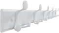SKOLOO 18 Hooks Wall Mounted Coat Rack, 36 Inch Modern Coat Hanger for Entryway, Bathroom, Garage, Lightweight with 16 Inch Stud Spacing Design, Matte White by SKOLOO