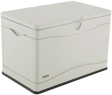 LIFETIME 60059 Black Bottom & Desert (Tan) Sides and Lid Outdoor Storage Box-80 Gal, 80 Gallon, Desert Sand - Image 3