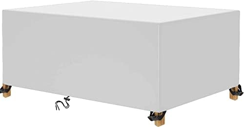 Patio Furniture Covers 68" L x 44" W x 34" H Waterproof Outdoor 600D Patio Table Covers Rectangle Couch Cover Weatherproof Furniture Covering for Deck Lawn and Backyard 170x110x85cm by TopIdea