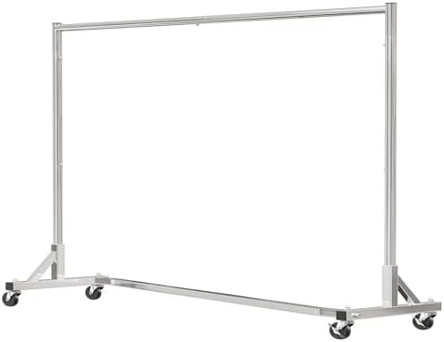 Simple Trending Industrial Grade Z Base 70inches Extra Long Clothes Garment Rack, Commercial Grade Rolling Clothing Rack, Heavy Duty 450lbs Load with Wheels, Chrome - Image 2