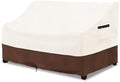 Outdoor Couch Cover,100% Waterproof 3-Seater Outdoor Loveseat/Bench Cover,Patio Furniture Covers,85" Wx 38" Dx 35" H,Beige&Brown by Osileyo
