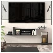 Atelier Mobili Floating TV Stand for Up to 65 Inch TVs – Wall Mounted Floating Shelf for Under TV, Entryway Organizer & Bedroom Vanity – Multi-Purpose Storage & Display Console (Black, 57INCH) - Image 3