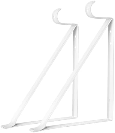 10 Pack Heavy Duty Closet Shelf & Rod Brackets, Wall Mounted Closet Shelf Brackets, 11 x 9.45 Inch Closet Shelf Brackets with Rod Support, White - Image 6