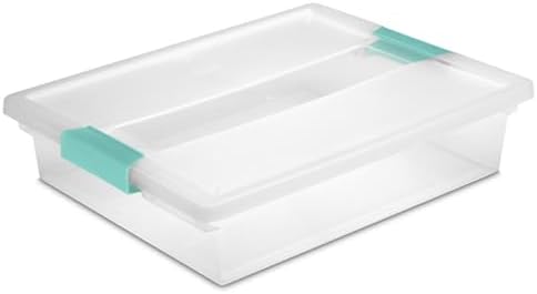Sterilite Clip Box, Stackable Clear Plastic Bins- Large, 24-Pack by Sterilite
