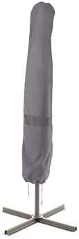 Covermates Elite Outdoor Offset Umbrella Cover – 10-13' Diameter, Charcoal by Covermates