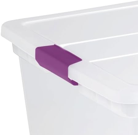 Sterilite 16-Pack 110 Quart ClearView Latch Box, Stackable Organizer Bins with Latching Lids - Clear Plastic Organization Containers for Closet, Bedroom, Shelving Units and Everyday Home Storage - Image 7