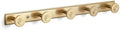 Coat Rack Wall Mounted,Champagne Bronze Zinc Alloy with 5 Hooks by Deuschwer