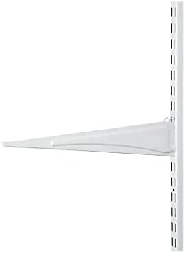 ClosetMaid 2853 ShelfTrack 12-Inch Locking Shelf Bracket, White, Quantity 6 - Image 2