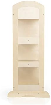 Guidecraft See and Store Dress-up Center – Natural: Armoire for Kids with Mirror & Shelves, Clothes Rack and Shoe Storage Dresser with Bottom Tray - Toddlers Room Furniture - Image 7
