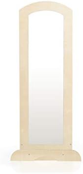 Guidecraft See and Store Dress-up Center – Natural: Armoire for Kids with Mirror & Shelves, Clothes Rack and Shoe Storage Dresser with Bottom Tray - Toddlers Room Furniture - Image 6