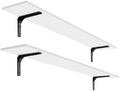 DINZI LVJ Long Wall Shelves, 55.1Inch Wooden Wall Mounted Shelves, Set of 2 by DINZILVJ