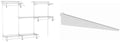 ClosetMaid ShelfTrack Wire Closet Organizer System, Adjustable from 4 to 6 Ft., With Shelves & 2854 ShelfTrack Locking Shelf Bracket for 16 in. Deep Wire Shelving by Unknown