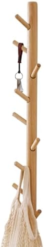 Oak Wood Coat Rack, Wall Mount Coat Hooks with 9 Hooks for Clothes Hats Towel Purse Robes, Entryway, Bathroom, Mudroom, Bedroom, 36inch by OAKERLAND