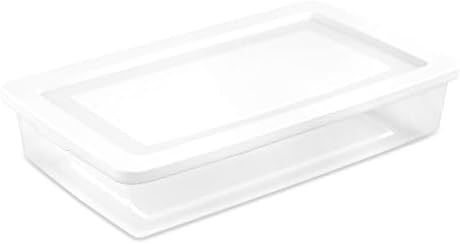 Sterilite 12-Pack 41 Quart Storage Box, Stackable Clear Plastic Bins with Snap-On Lids - Heavy-Duty Organizing Containers for Closet, Bathroom, and Office - Image 4