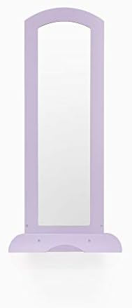 Guidecraft See and Store Dress-up Center – Lavender: Pretend Play Storage Closet with Mirror & Shelves, Armoire for Kids with Bottom Tray - Costume Storage Dresser - Image 5