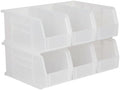 HE HUDSON EXCHANGE 11" x 5.5" x 5" (6 Pack) Plastic Stackable Storage Bin, Clear by HudsonExchange