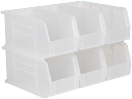 HE HUDSON EXCHANGE 11" x 5.5" x 5" (6 Pack) Plastic Stackable Storage Bin, Clear by HudsonExchange