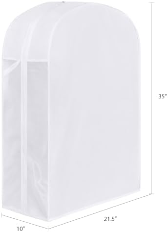 32" Cotton Garment Bag for Hanging Clothes, Short, 3 Pack Suit Bag - Image 2
