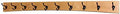 Solid Cherry Arched Wall Mounted Coat Rack Bronze Hat & Coat Hooks - Made in The USA (Natural, 52" x 4.5" with 10 Hooks) by PEG+AND+RAIL