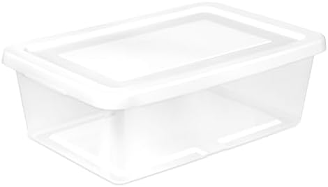 Sterilite Storage Box Stackable Tote, White, 12 Quart, 24 Pack by Sterilite