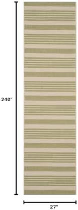 SAFAVIEH Washable Rug Outdoor Courtyard Collection - 2'3" x 20' Runner, Beige & Sweet Pea, Non-Shedding & Easy Cleaning, Ideal for Patio, Entryway, Mudroom, Hallway, Kitchen (CY6062-218) - Image 2
