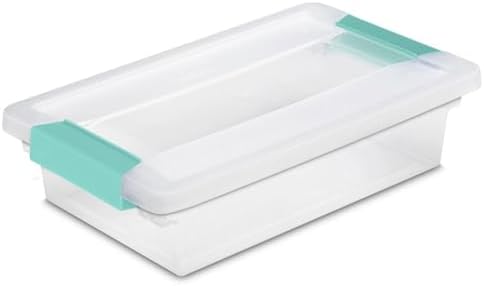 Sterilite Clip Box, Stackable Clear Plastic Bins- Small, 24-Pack by Sterilite