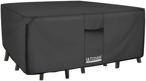 ULTCOVER Waterproof Patio Furniture Cover 136L x 74W in, Black by ULTCOVER