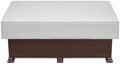 Treasure Garden X-Large Rectangle Fire Pit Cover, 300D Outdoor Table & Ottoman Cover, Water Resistant, UPF50+ UV Protection, Elastic Hem, Cinch Lock, Built-In Pouch & Storage Bag, Gray, 59in by TreasureGarden