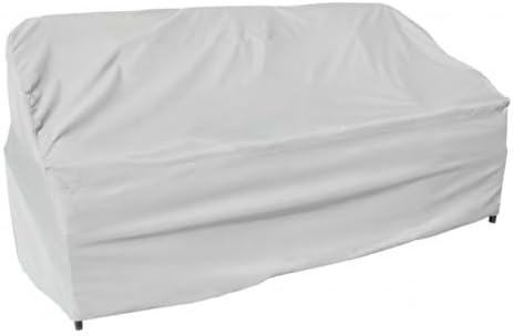 Treasure Garden Sofa Cover, 300D Polyester Outdoor Deep Seating Patio Sofa Cover, Water Resistant, UPF50+ UV Protection, Elastic Hem, Spring Cinch Lock, Built-In Pouch & Storage Bag, Gray by TreasureGarden