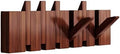 Paint Wood Wall Mounted Coat RackHooks Piano Key Hangers Natural Solid Wood Hanger Non-Woven Fabric Clothes Hangers for Closet, Kitchen, Bedroom, Bathroom, Entryway（Walnut 6 Hooks） by MurphyBedKitMattresFrame
