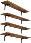 DINZI LVJ Long Wall Shelves, 39.4Inch Wooden Wall Mounted Shelves, Set of 4 by DINZILVJ
