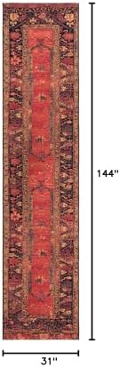 Unique Loom Outdoor Tribal Collection Area Rug - Quepos (2' 7" x 12' Runner Multi/Black) - Image 2