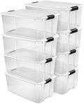 Sterilite Ultra Latch Box with Lids for Home and Office, 116 Quart, 8-Pack by Sterilite