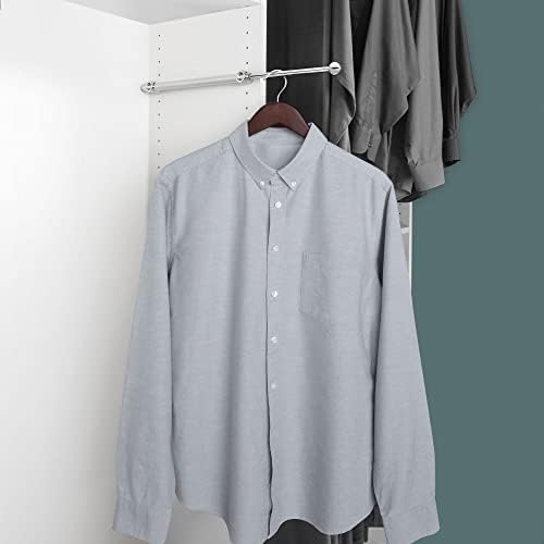 Rev-A-Shelf 14" Pull Out Valet Rod, Extendable Sliding Clothes Storage Hanging Rack with Mounting Hardware, Chrome, CVR-14-CR (4 Pack) - Image 3