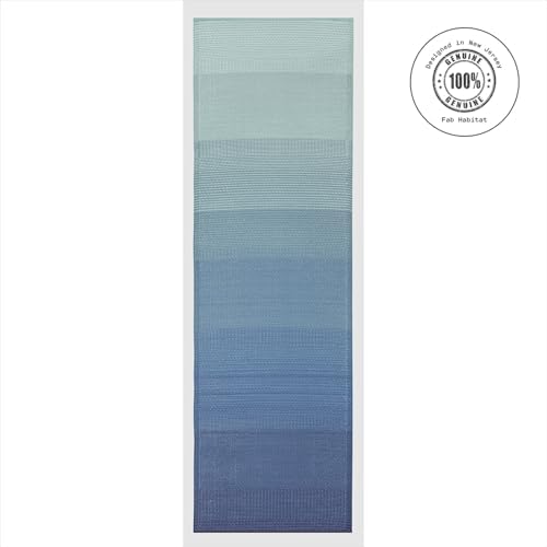 Fab Habitat Outdoor Rug - Waterproof, Fade Resistant, Crease-Free - Premium Recycled Plastic - Ombre - Porch, Deck, Balcony, Hallway, Poolside - Big Sur - Teal - 2.5 x 8 ft Runner - Image 3