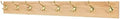 PegandRail Oak Wall Mounted Coat Rack with Solid Brass Hooks 4.5" Ultra Wide (Natural, 41" x4.5 with 8 Hooks) by PEG+AND+RAIL