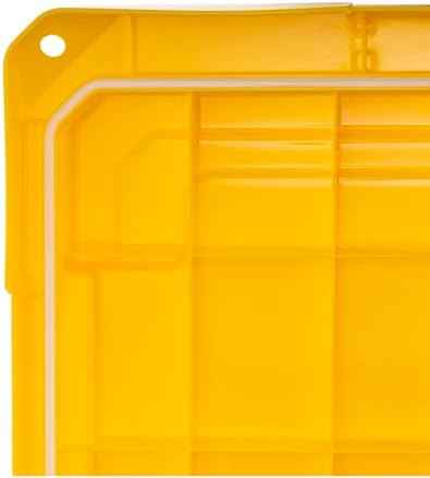 IRIS USA 2-Pack 22 Gal Footlocker Storage Trunk with Wheels, Black/Yellow - Image 6