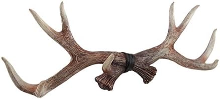 Zeckos 17 inch Lifelike Deer Antler Rack Decorative Hunting Cabin Natural Wall Hook by Zeckos