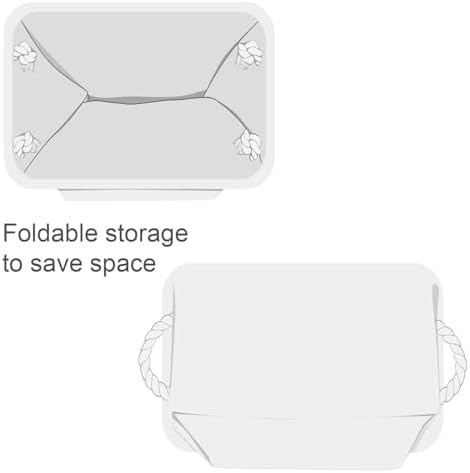 TheWarmHome Storage Basket for Shelves - 15.8x11.8x11.8 inch 3 Pack Fabric Storage Cubes, Collapsible Storage Bin for Organizing Organizer Closet Book Gift Dog(White) - Image 7