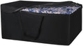 NettyPro Outdoor Cushion Storage Bags Water-Resistant for Patio Furniture Storage Cushion Christmas Tree Bag 7.5 Ft with Zipper and Handle, 50 x 15 x 25 Inch, Black by NettyPro