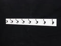 PegandRail White Wall Mounted Coat Rack with Bronze Hooks 4.5" Ultra Wide (41" x 4.5" with 8 Hooks) by PEG+AND+RAIL