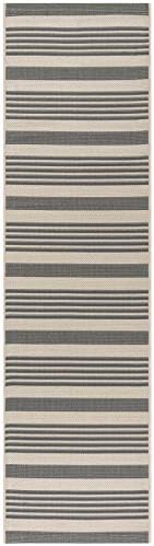 SAFAVIEH Courtyard Outdoor Runner Rug 2'3"x8', Grey & Bone CY6062-236 - Image 2