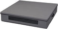 Household Essentials Wreath Storage Container Box with Handles, Sturdy Fabric‑Covered Sides for 30‑Inch Wreath, Gray with Charcoal Trim by HouseholdEssentials